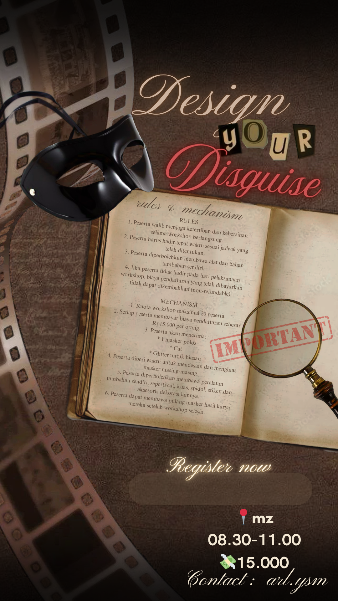 Design your Disguise Workshop